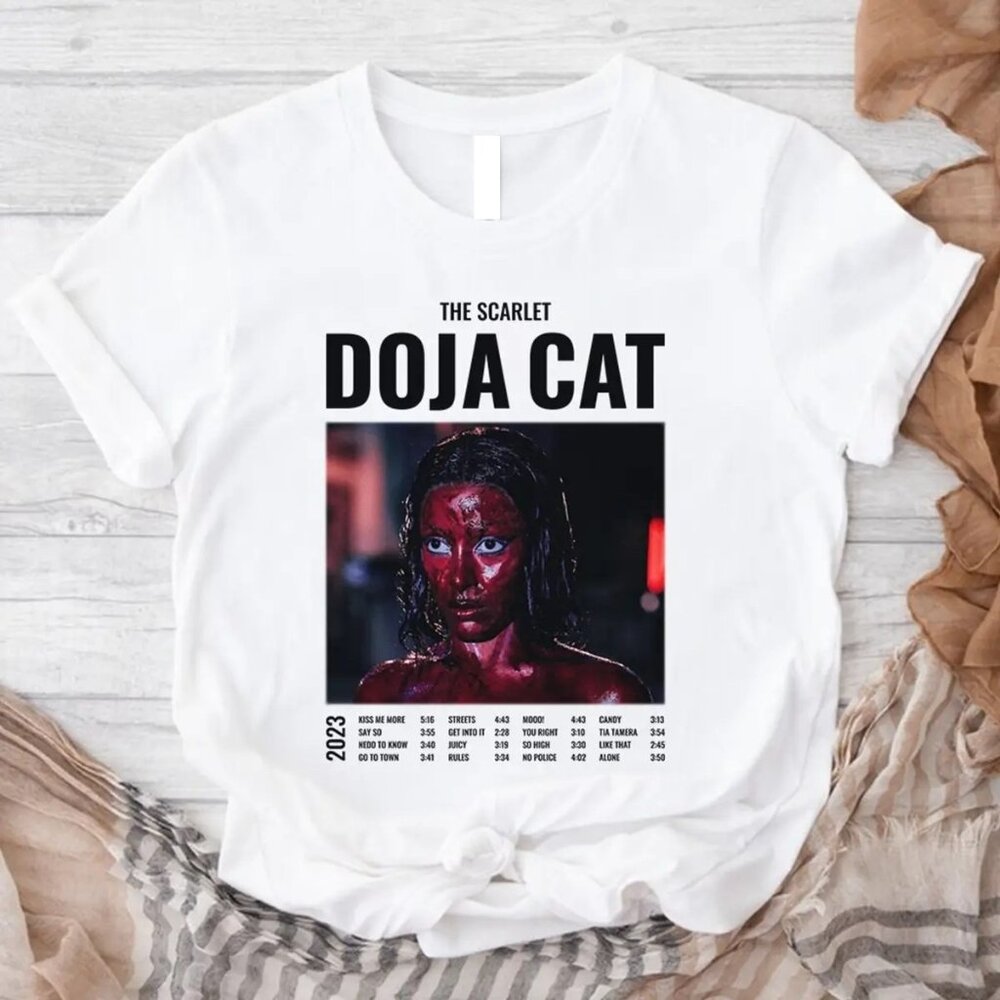 Doja Cat Attention Album Graphic Music Tour Pop Star Fan Streetwear T-Shirt 05